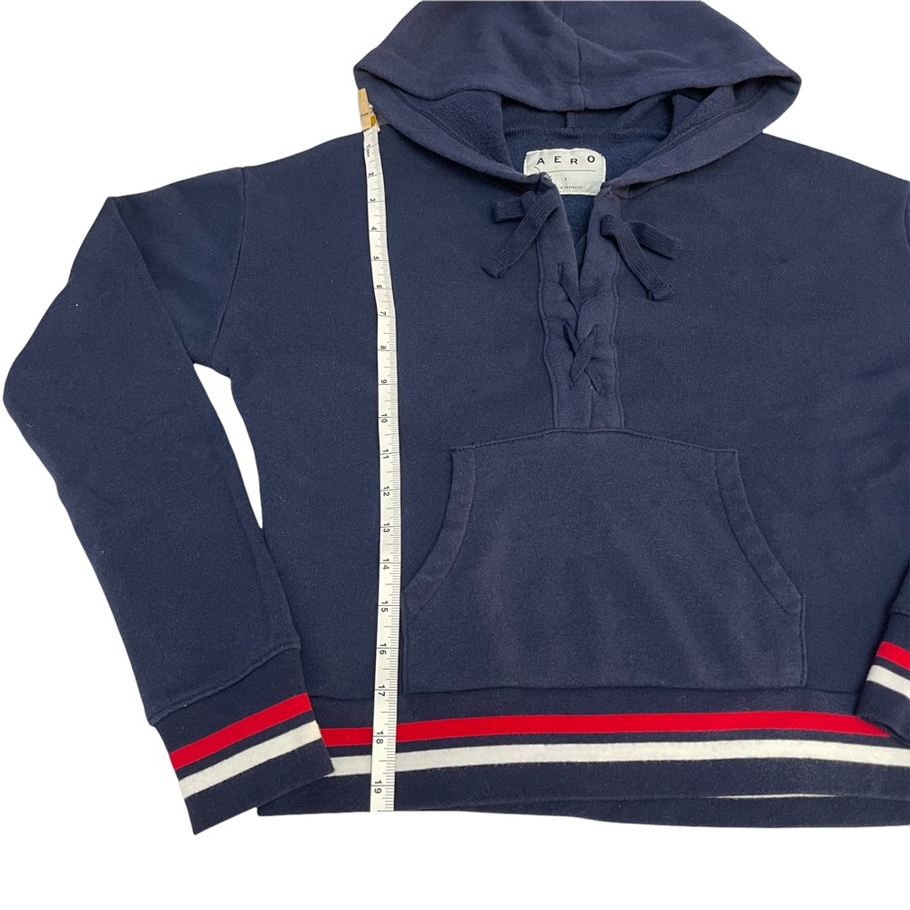 Aeropostale Long Sleeve Navy Blue Sweater Hoodie Size S - Picture 9 of 10